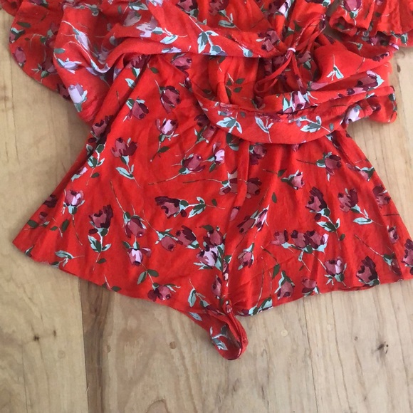 Short Festive Zara Wrap Romper - Picture 4 of 4
